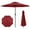 Red, variant on Topcobe Outdoor Heavy Duty Market Umbrella with Crank Handle and 8 Sturdy Ribs, Outdoor Patio Table Umbrella for Garden Backyard Pool Deck-Red