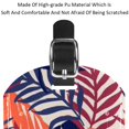 thumbnail image 4 of Square 2Pack PU Leather Palm Leaves Cruise Luggage Tag with Privacy Cover and Name ID Tag for Travel Handbags Backpacks Luggage Tags, 4 of 6