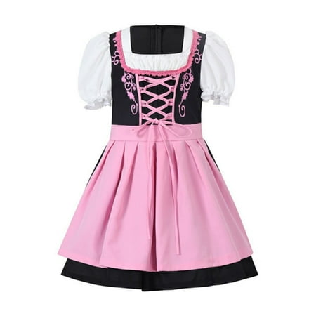 

NOKIO Girls Princess Hallow-een Dress Girl s German Traditional Oktoberfest Oktoberfest Skirt Dress Kids Autumn Long Sleeve Dress Kids Hallow-een Party Dress Kids Princess Hallow-een Dress