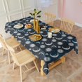 thumbnail image 2 of Blue Sun Moon Pattern Rectangle Tablecloth 60"x102",Waterproof Polyester Rectangle Table Cloth, Wipeable Spillproof Polyester Tablecloth for Dining, Camping, Indoor and Outdoor, 2 of 6