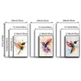thumbnail image 2 of 2D Flat 3pcs, Decorative painting--frameless, Watercolor Hummingbird Art - Vibrant Flying Bird Decor for Home. Posters and printed materials, Holiday Gifts, Mother'S Day, Home Decor, Birthday Gifts,, 2 of 4
