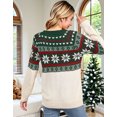 thumbnail image 2 of Fair Isle Sweaters for Women Plus Size Vintage Long Sleeve Crewneck Knitted Sweater Graphic Print Sweater Pullover Alsol Lamesa, 2 of 6