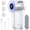 White, variant on Homtronics Electric Fabric Shaver Lint Remover, 2000mAh Rechargeable Sweater Defuzzer with 6-Leaf Blades & Lint Brush, 3-Speed, LED Display, White