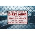 thumbnail image 2 of Cute Funny Metal Sign Tin Decor Don't Have A Dirty Mind Office Decor Mancave Gift For Him Fathers Day Present Gag Gift Metal Sign, Home Garden Bar Farm House Garage Wall Decor Tin Sign 12 X 8 Inch, 2 of 5