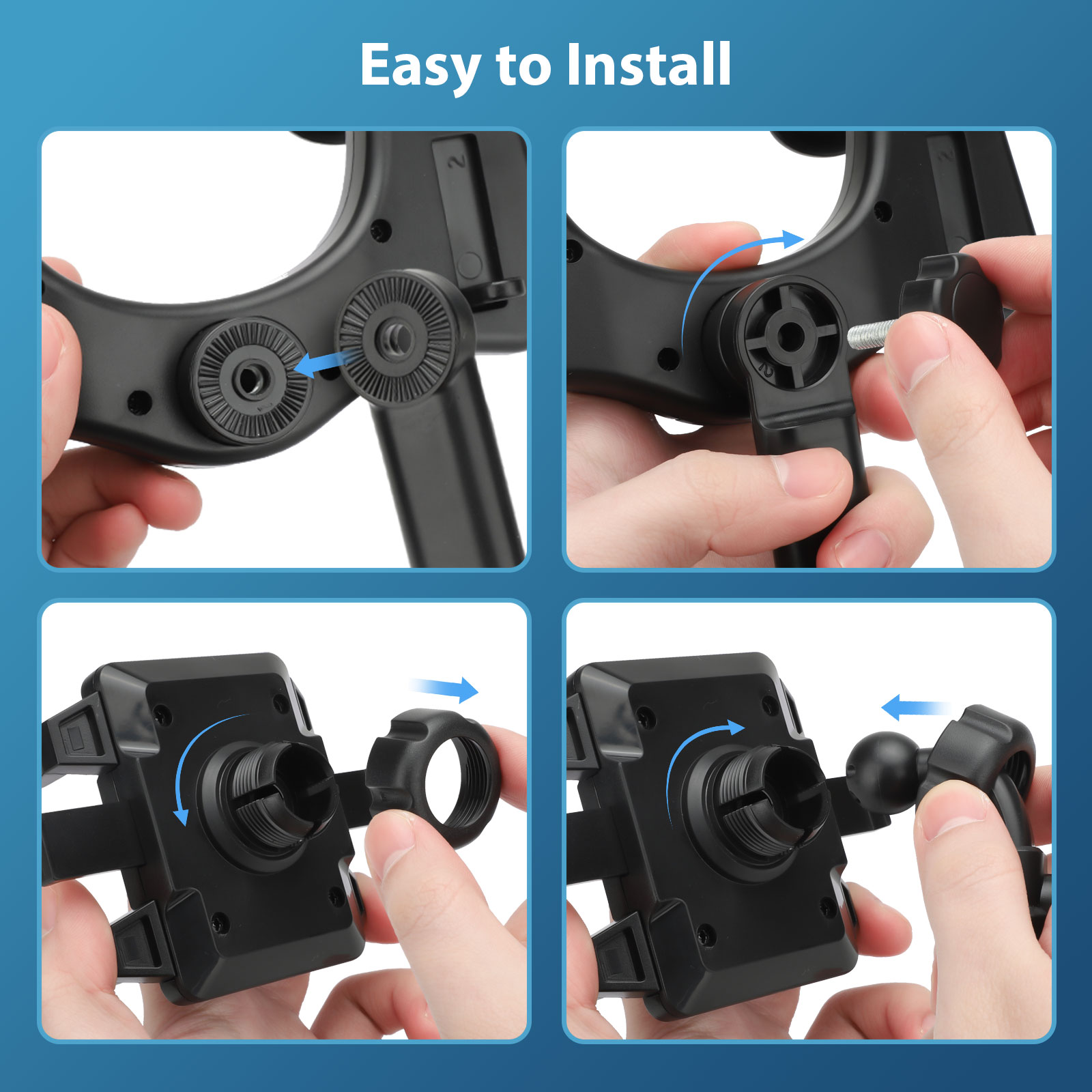 TSV Universal Rearview Mirror Phone Mount Holder photo 4