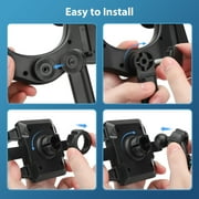 Car Phone Mount, TSV Rearview Mirror Cell Phone Holder, Universal Adjustable Rear View Mirror Clips Cradle, 360° Bracket Car Mount Fits for iPhone 14 13 12 Pro Max, Galaxy