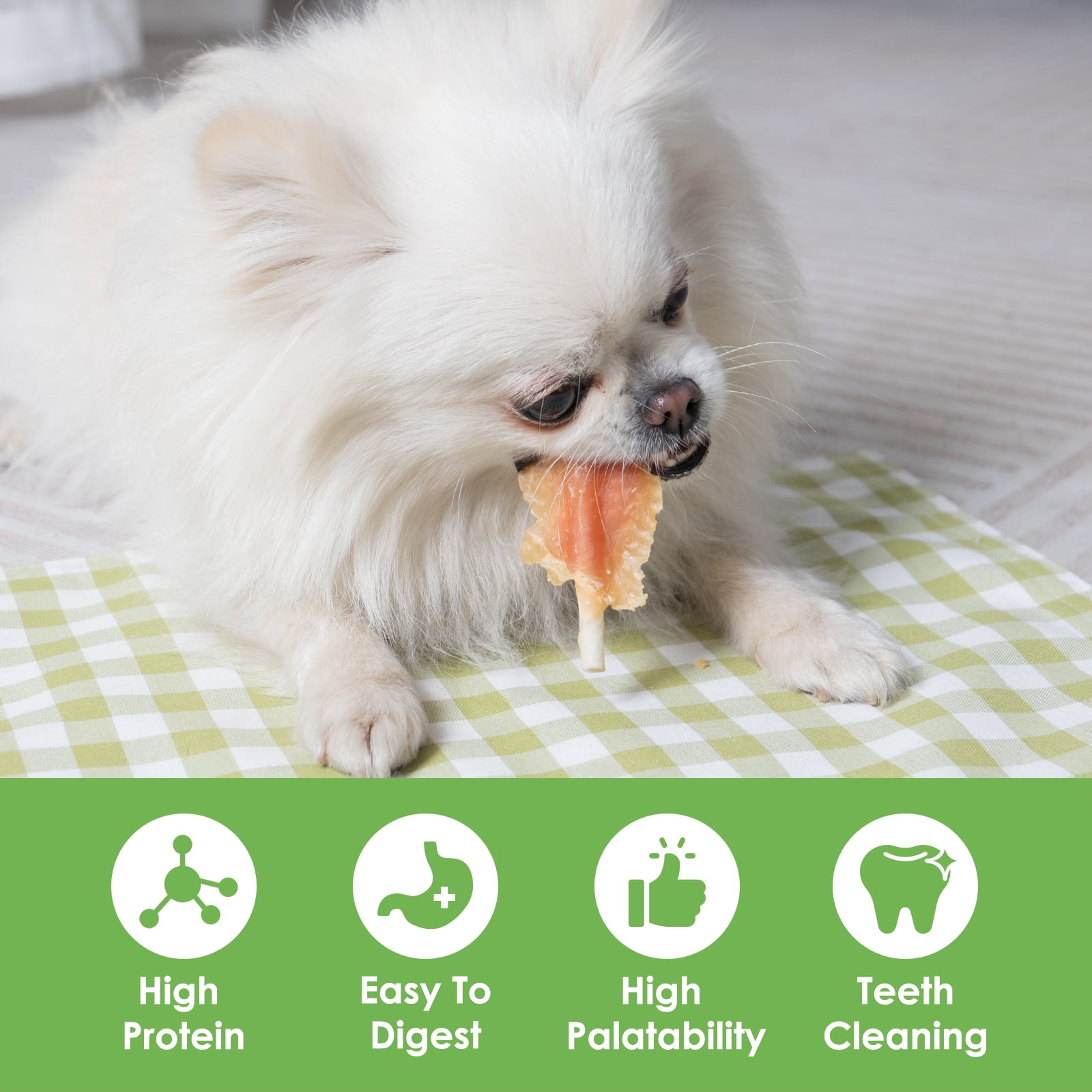 MON2SUN Chicken Wrapped Rawhide Sticks Small Dog Treats, 18.34 oz (40 Count)