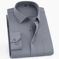 thumbnail image 3 of Men's Classic Regular Fit Long Sleeve Formal Business Twill Shirt, 3 of 4