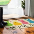 thumbnail image 5 of Easter Door Mat,Spring Colorful Bunny Chick Indoor Outdoor Non-Slip Doormat,Entryway Front Porch Easter Rabbit Welcome Door Mat Colorful for Entrance Decor 30" x 17" (Welcome Peeps), 5 of 6