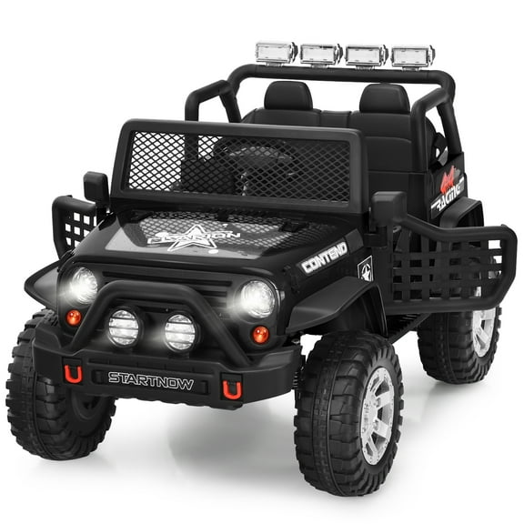 Gymax 12V Electric Kids Ride On Car Truck w/ MP3 Horn 2.4G Remote Control Black