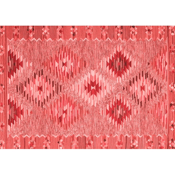 Ahgly Company Indoor Rectangle Southwestern Red Country Area Rugs, 3' x 5'