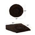 thumbnail image 4 of Best Friends by Sheri Bundle Set The Original Calming Shag Donut Cuddler Cat and Dog Bed + Pet Throw Blanket, Dark Chocolate, Large, 36x36, 4 of 4