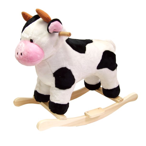 Cow Plush Rocking Animal Ride On Toy by Happy Trails