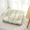thumbnail image 3 of Cosmic Meditation Cushion Fluffy Floor Pillow with Golden Celestial Design for Yoga & Spiritual Practice, 3 of 7