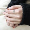 thumbnail image 5 of Womens Silver Rings High polished (no plating) 316L Stainless Steel Ring with AAA Grade CZ in Clear DA106, 5 of 5