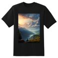 thumbnail image 2 of Plus Size Shirt for Women Black Tops for Women Oversized Short Sleeves Shirt for Women Mountain T Shirt Crewneck Shirt for Women XL, 2 of 5