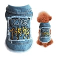thumbnail image 1 of Dog Jean Jacket Cool Shirt Breathable Spring Fashion Vest Clothing For Small Dogs Cats, 1 of 8