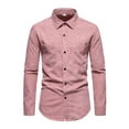 thumbnail image 1 of Fashnice Chemise Homme Col à Revers Chemise Boutonnée Coupe Régulière Tunique de Vacances Rose m, 1 of 9