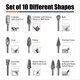 thumbnail image 4 of Juego de Brocas de Carburo de 10 Piezas Compatibles con Brocas de Herramientas Rotativas de 1/8 Pulgada con Diseño de Doble Corte, para Metal, Madera, Piedra y Acero, 4 of 5