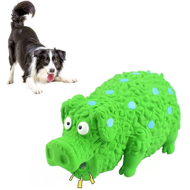 Rubber Squeaky Dog Toys,Latex Dog Toys Soft Dog Chew Toy,Green - Walmart.com