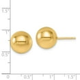 thumbnail image 2 of 14k Solid Yellow Gold 12mm Ball Post Earrings 12mm Wide Ball Earring for Women - 3.3 Grams, 2 of 2