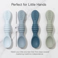 thumbnail image 3 of Sperric Baby Spoons Self Feeding Spoons - 6+ Months, Infant Spoons First Stage, Baby Led Weaning BPA Free Teething Spoons, Blue, 3 of 7