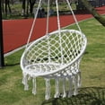 thumbnail image 5 of SHENCAIOU Bohemian Hanging Swing Chair Woven Cotton Rope Rocking Chair, High Capacity, Hanging Chair for Indoor And Outdoor Use Hammock Chair - Cotton, 5 of 8