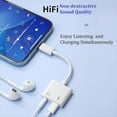 thumbnail image 4 of Adaptador de Cargador de Auriculares USB C A USB-C de 2 Piezas, Adaptador de Audio Tipo C 2 en 1 con Carga Rápida PD, Dongle Divisor USB C, 4 of 5