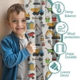 thumbnail image 3 of Blackout Kids Curtains,Cartoon Construction Vehicles Shovels Light Gray Pattern Childrens Insulated Curtains Set Of 2,Bedroom Essentials,Toddler Room Decor 52"x63", 3 of 5