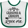 thumbnail image 3 of Inktastic Grandma Grandpa Love Me Arrow Boys or Girls Baby Bib, 3 of 4