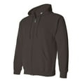thumbnail image 3 of Gildan Mens Heavy Blend&nbsp;Full Zip Hooded Sweatshirt, 2XL, Dark Chocolate, 3 of 3