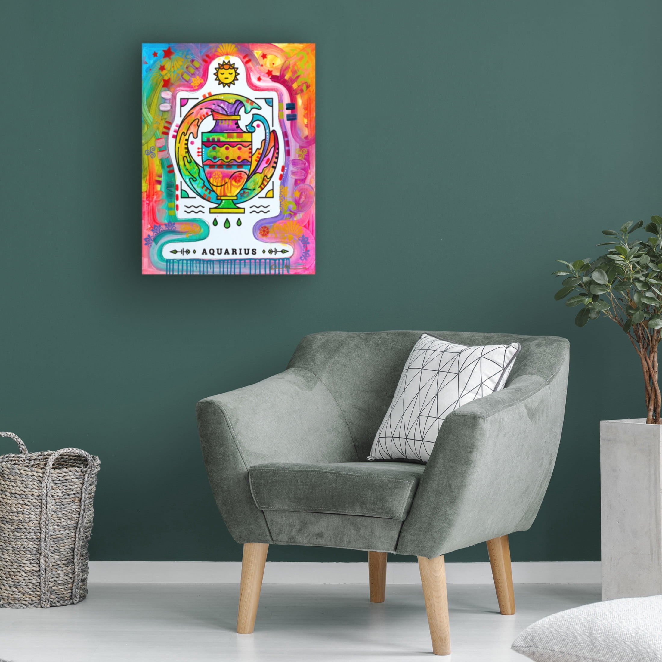 Canvas Wall Art - Dean Russo 'Aquarius' Wall Art for Living Room, Bedroom, or Office Décor by Trademark Fine Art - 24 x 32 Inches