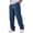 #0287-Dark Blue, variant on Men's Washed Denim Jeans Solid Color Drawstring Elastic Waist Pockets Loose Fit Vintage Outdoor Casual Daily Work Long Trousers