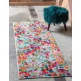 thumbnail image 2 of Unique Loom 3142223 2 ft. 2 in. x 6 ft. Champagne Chromatic Runner Rug, Multi Color, 2 of 7