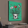 thumbnail image 2 of Vintage Heart Flower Pot Canvas Wall Art For Bedroom Living Room Decor, 2 of 8