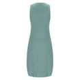 thumbnail image 7 of gakvbuo summer tank dresses for women 2024 vacation Women's Fashion Sexy Vintage V Neck Sleeveless Solid Party Dresses, 7 of 7