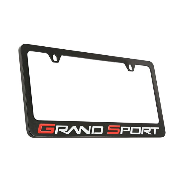 Chevrolet Corvette C6 Grand Sport Black Coated Metal License Plate