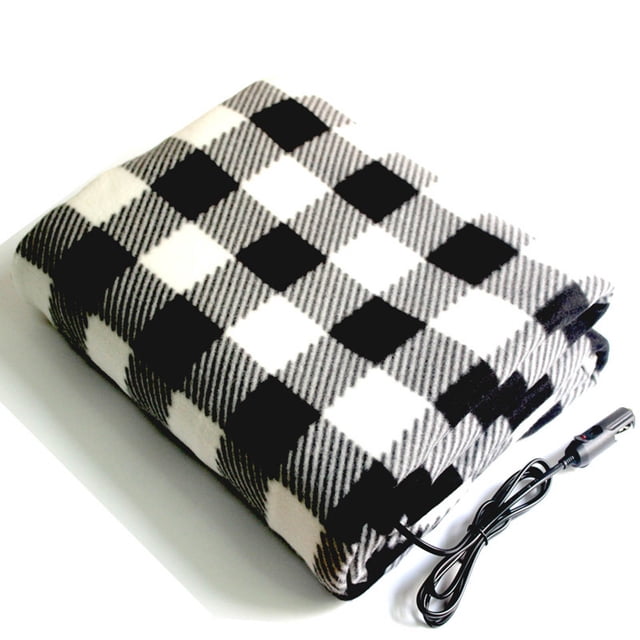 SHAGUOZHOU Car Blanket Heated 12 Travel Throw For Car Great For Cold Weather Tailgating And Emergency Kits Fuzzy Blanket Bed Decorative Blanket