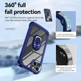 thumbnail image 5 of ELEHOLD for Apple iPhone XR Case with Ring Stand, Clear Body with 360 Degree Rotatable Ring Holder Magnetic Kickstand, Soft TPU Shockproof Protective Phone Cases for Women Girls, blue, 5 of 8