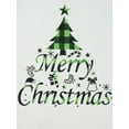 thumbnail image 2 of Spewahor Christmas Pajamas for Family Long Sleeve Tree Print Raglan Tops + Plaid Pants Set Winter Loungewear, 2 of 10