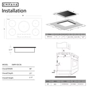 Empava 36 in. Electric Stove Induction Cooktops with 5 Power Boost Heating Elements Smooth Surface Vitro Ceramic Glass in Black