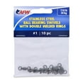 thumbnail image 3 of AMERICAN FISHING WIRE AFW Stainless Steel Ball Bearing Swivels With Double Welded #7 - 555lb, 10Pc,Pack, 3 of 9