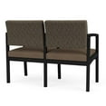 thumbnail image 5 of Chaise d'Attente de Réception en Acier Lenox 2 Places / Acier Noir / Brun / Brun, 5 of 5