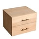 thumbnail image 4 of Caja de almacenamiento de aceites esenciales, soporte de madera para almacenamiento, 2 cajones, presentación para el hogar, organizador de aceites de, 4 of 8