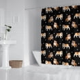thumbnail image 3 of 72" x 84" Dog and Bone Shower Curtain - Furry Pet Themed Waterproof Quick-Dry Bathroom Decor, 3 of 5