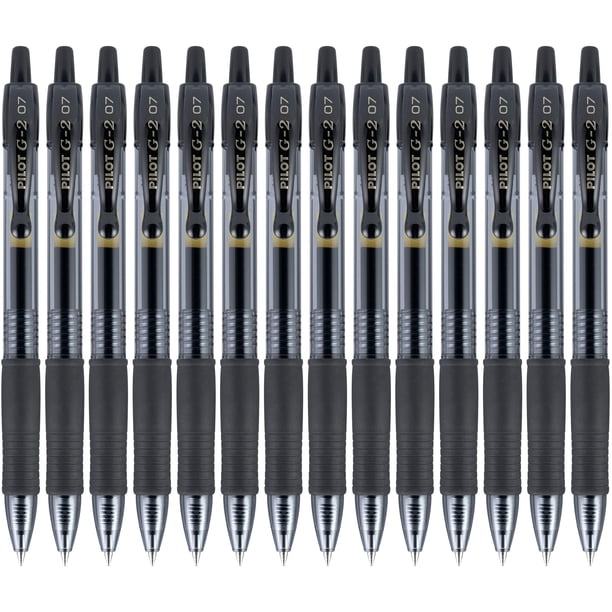 Bolígrafos de gel PILOT G2 Premium con punta fina de 0,7 mm, color negro, 14 unidades