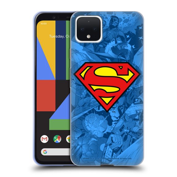 Head Case Designs Officially Licensed Superman DC Comics Comicbook Art Collage Soft Gel Case Compatible with Google Pixel 4