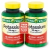 Spring Valley Potassium Heart Health Dietary Supplement Caplets Twin Pack, 99 mg, 500 Count