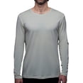 thumbnail image 1 of Playera Manga Larga Para Hombre De Algodón Pima y Tela Spandex Unbranded Co Long Sleeve Crew Neck Silver M, 1 of 6