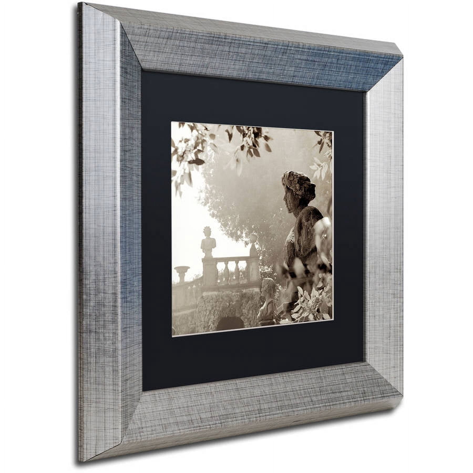 Trademark Fine Art "Tuscany VIII" Canvas Art by Alan Blaustein, Black Matte, Silver Frame